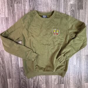 Olive Green “Still Balanced” King Queen Embroidered Crewneck Sweatshirt